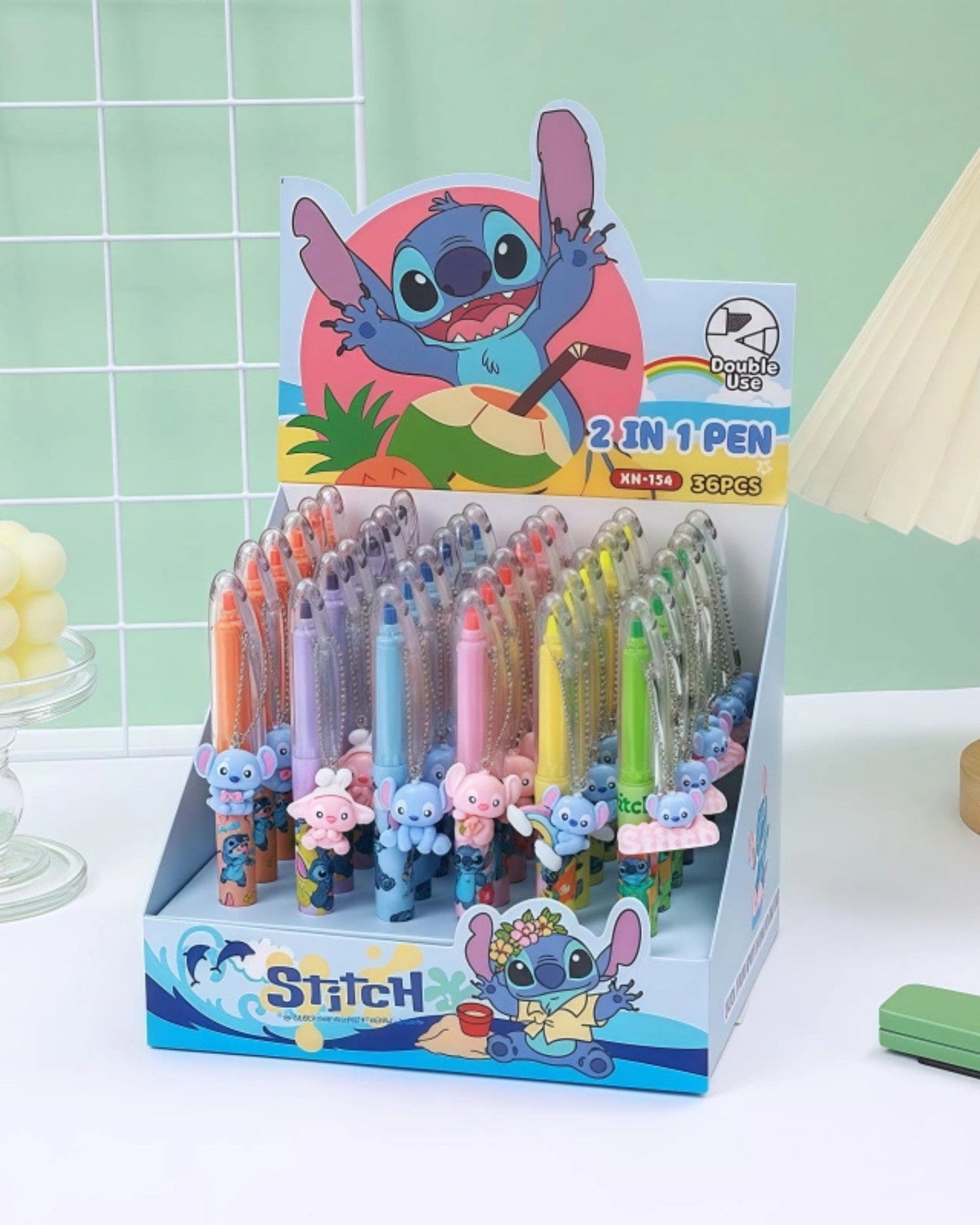 قلم ستيتش 2*1 - قلم جيل وهايلايتر