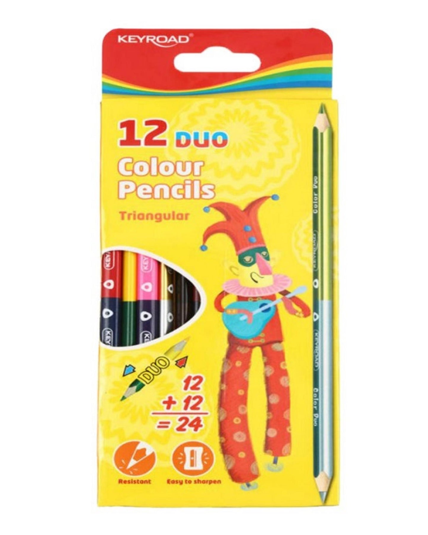 ألوان خشب كى رود - 2 سن 12 قلم (24 لون)