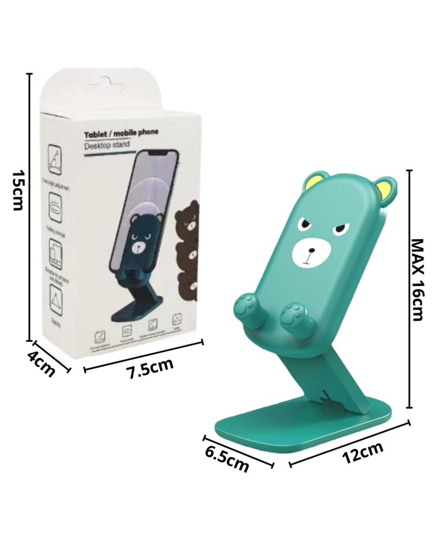 ستاند موبايل للمكتب - شكل دب أخضر