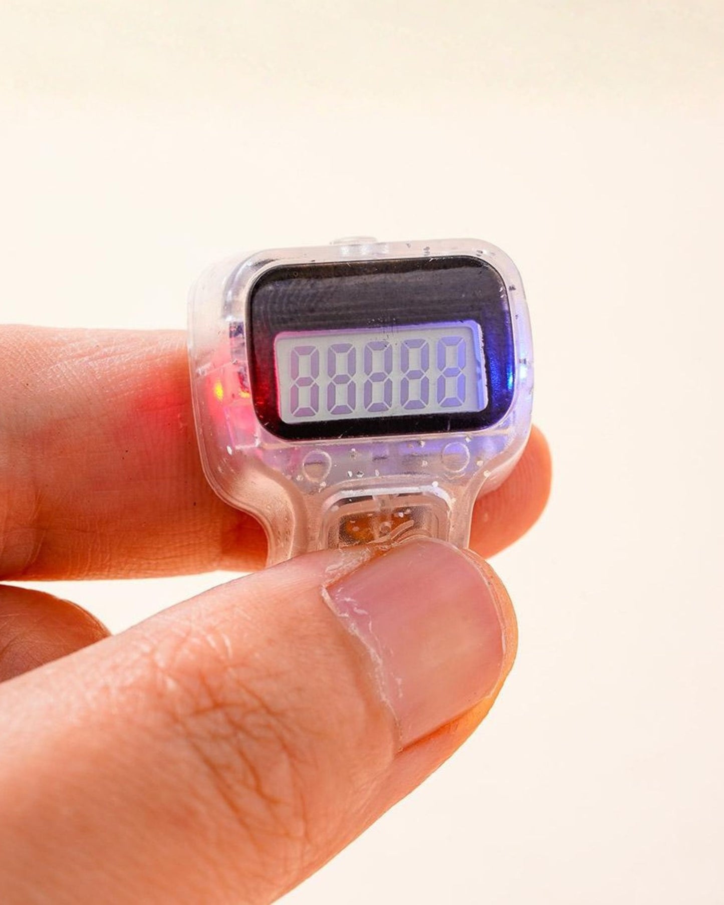 خاتم تسبيح شفاف مضيء