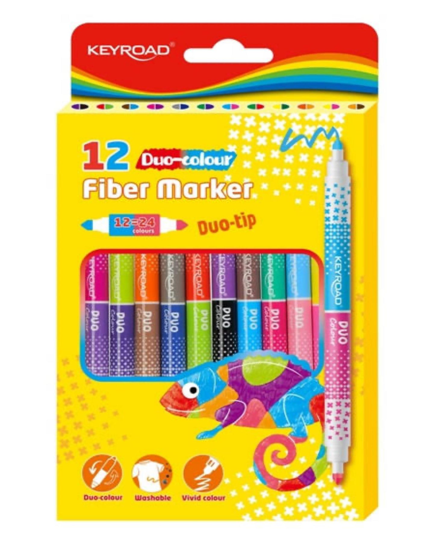 ألوان فلومستر كى رود - 2 سن 12 قلم (24 لون)