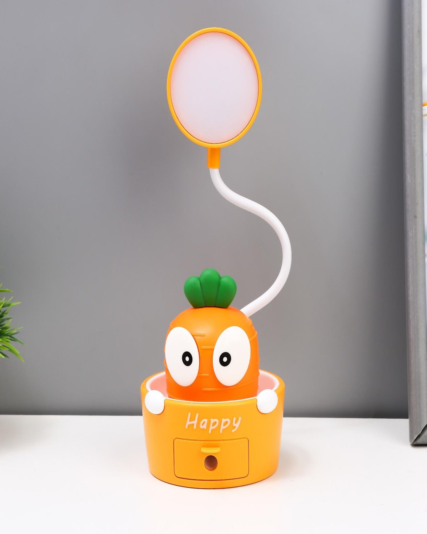 أباجورة ليد شحن شكل جزرة - أحمر