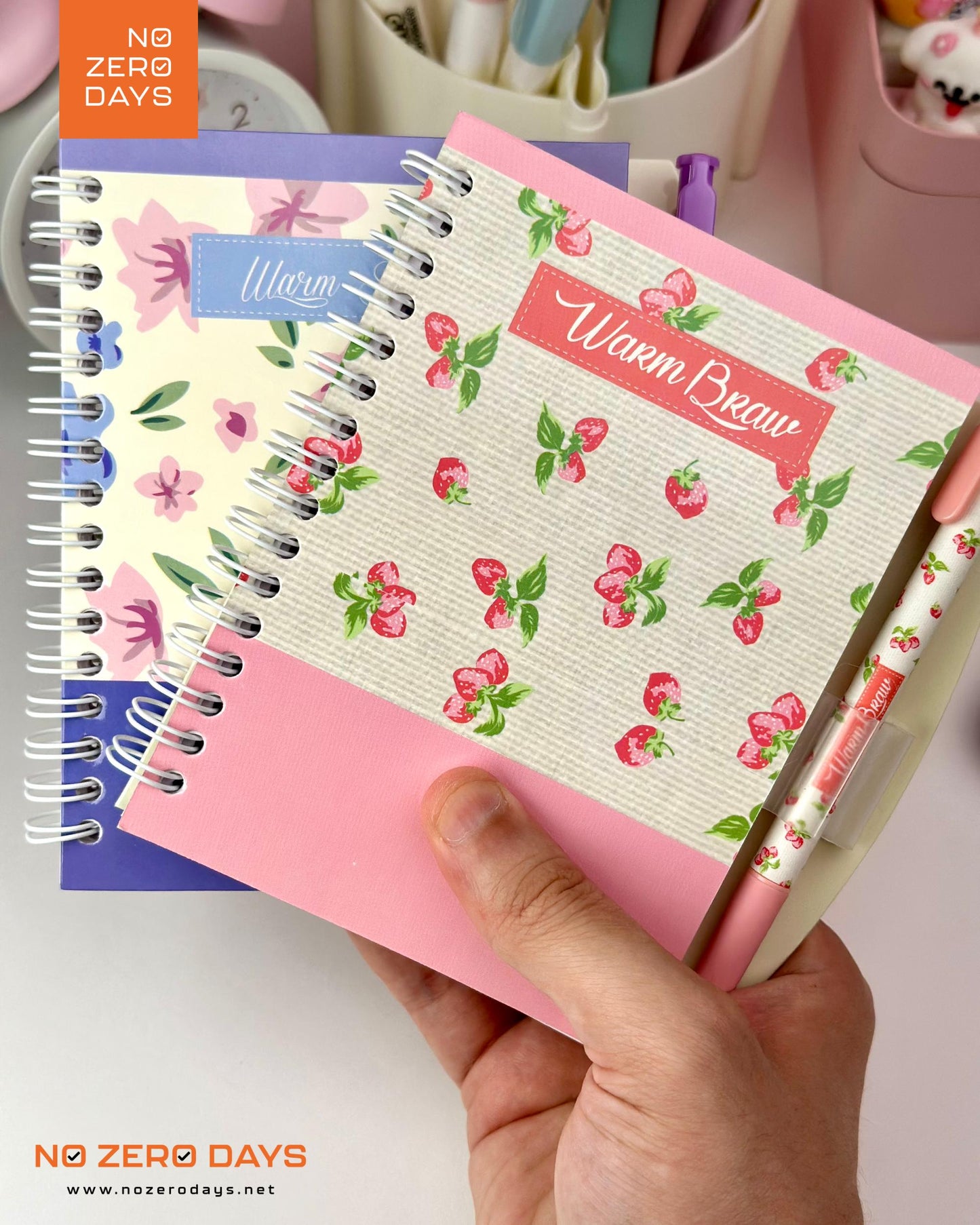 نوت بوك سلك + قلم جاف (بنفسجي)