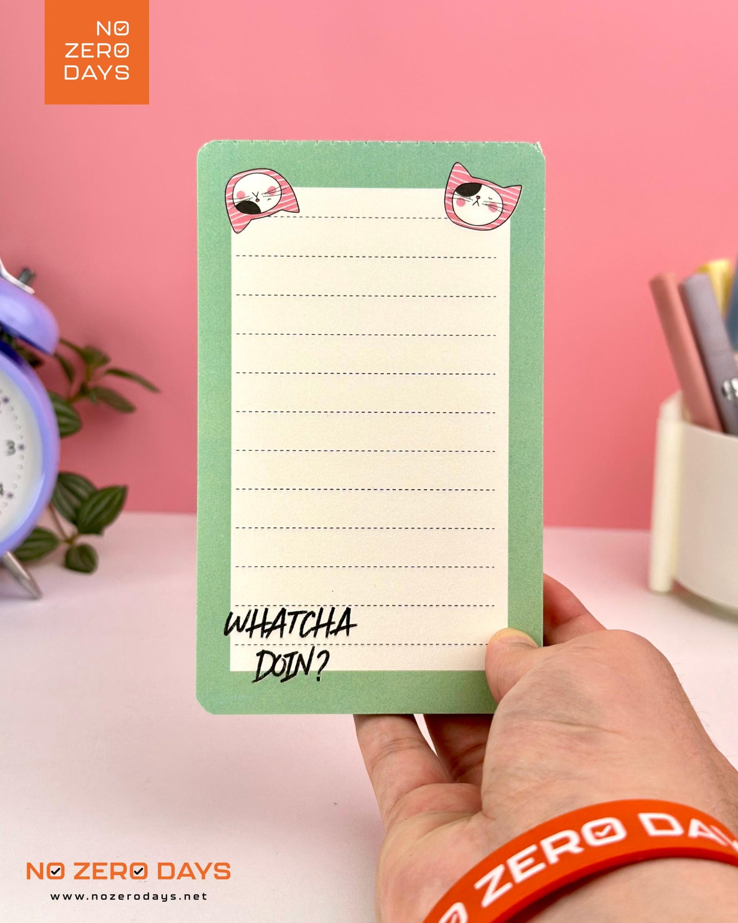 قائمة تدوين المهام والملاحظات - أخضر