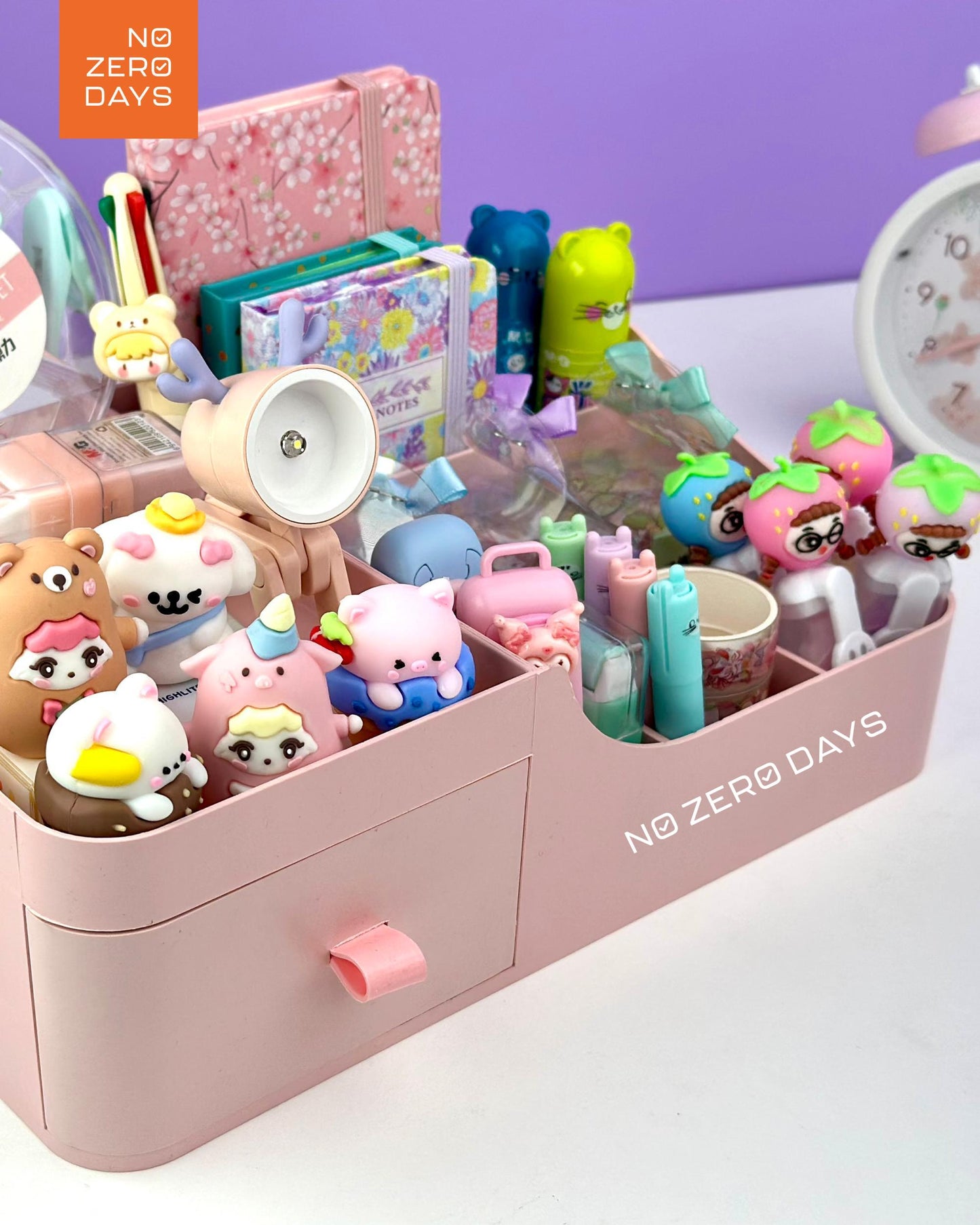 منظم أدوات مع درج - بينك