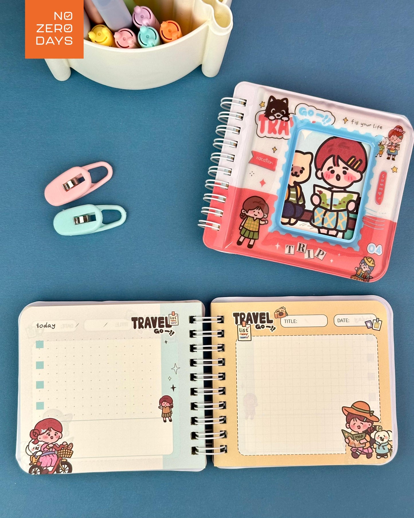 نوت بوك سلك غلاف مجسم بارز - شخصيات كرتونية