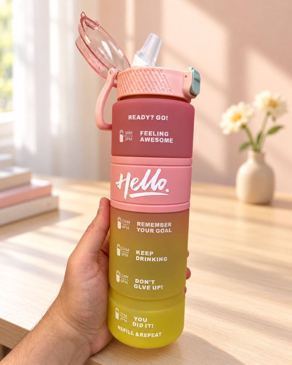 زجاجة مياه Hello سعة 1 لتر