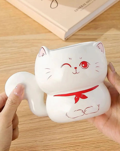 مج سيراميك شكل قطة