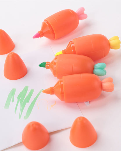 مقلمة أقلام هايلايتر 4 ألوان - جزرة