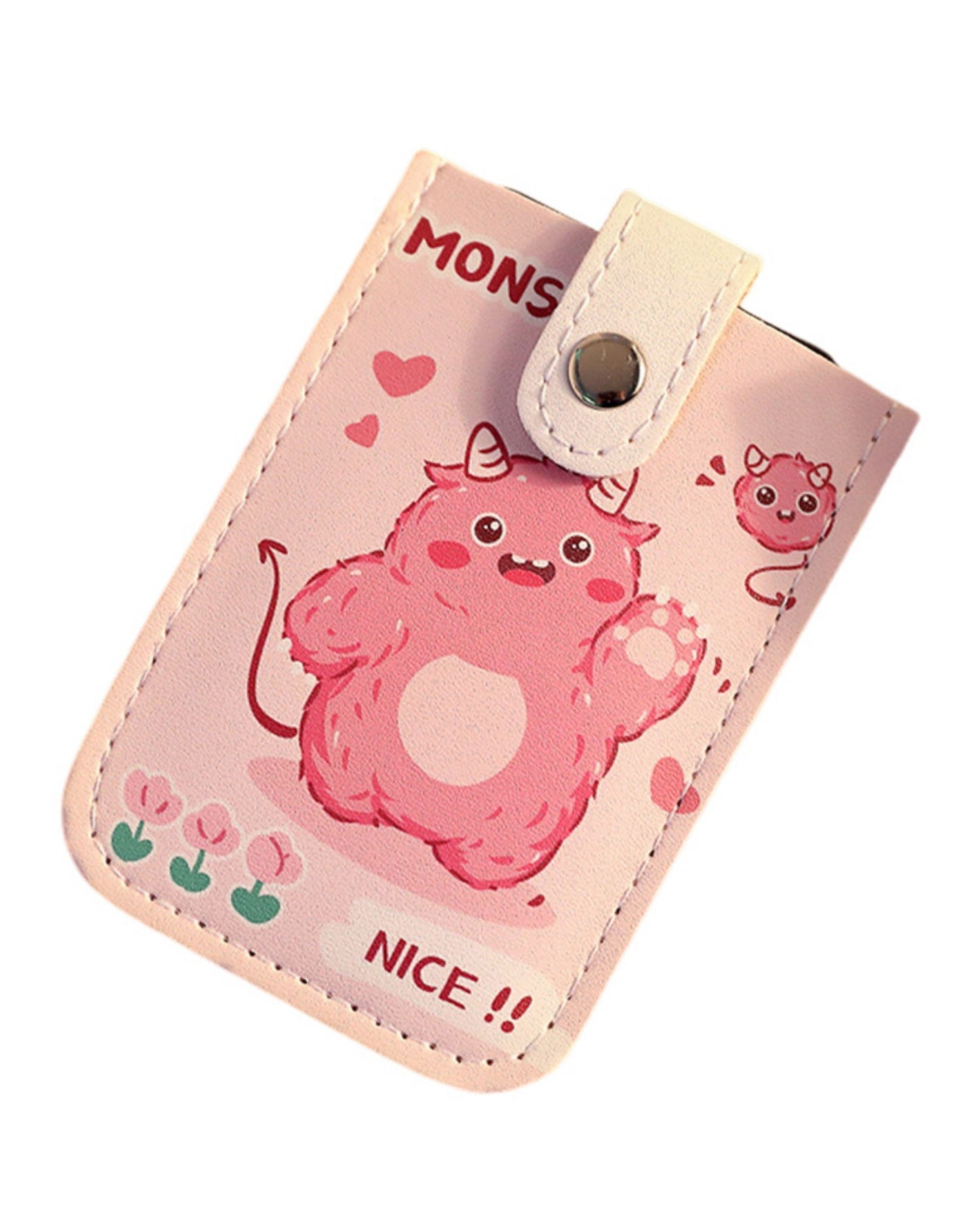 محفظة كروت جلد - بينك