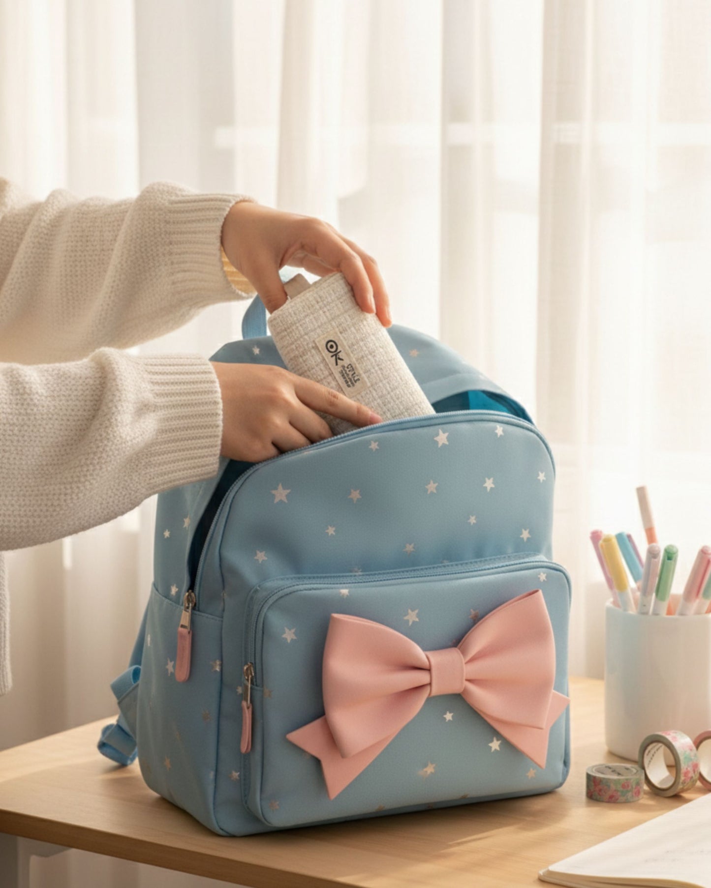 مقلمة قطيفة كلاسيك - أوف وايت