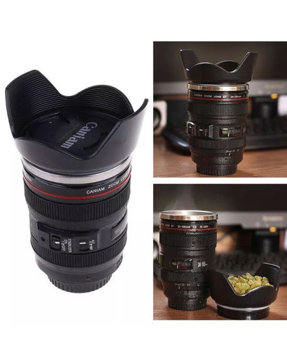 مج حراري شكل عدسة كاميرا