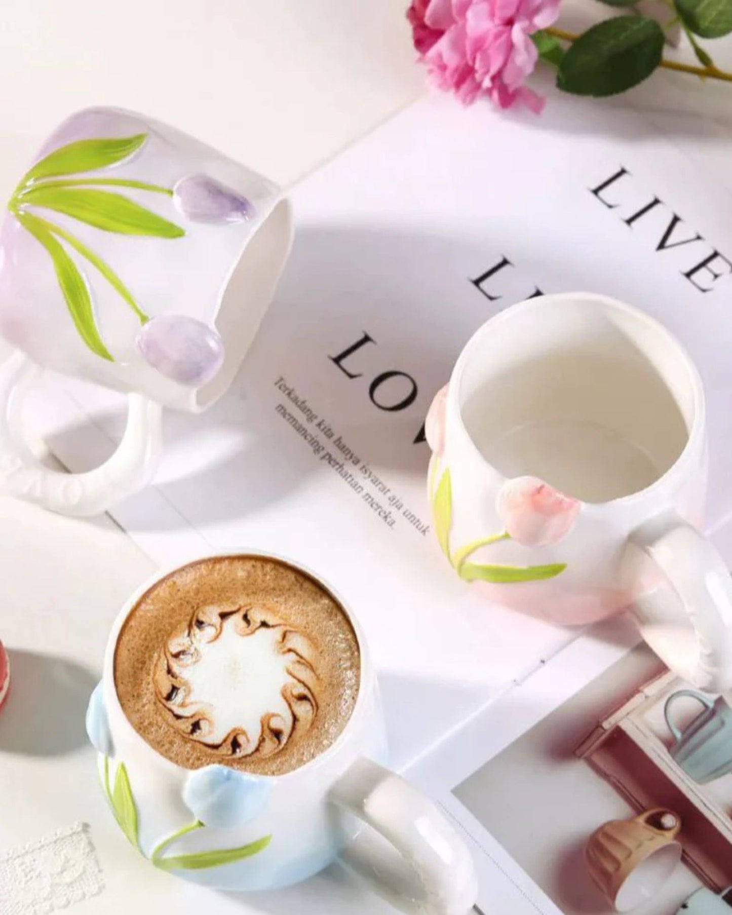 مج سيراميك زهرة التوليب