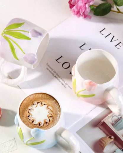 مج سيراميك زهرة التوليب