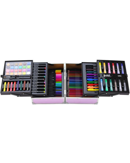 شنطة ألوان معدن جامبو 3 دور 133 قطعة - يونيكورن