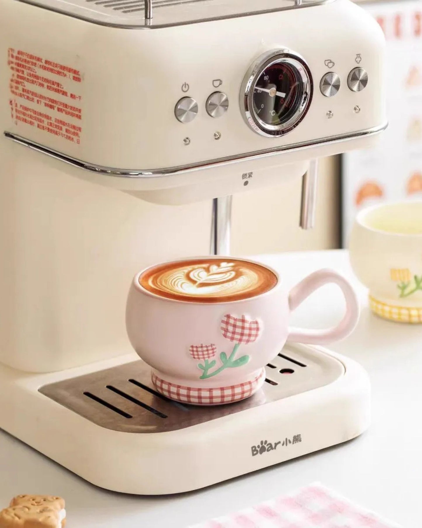 مج سيراميك توليب كاروهات - بينك