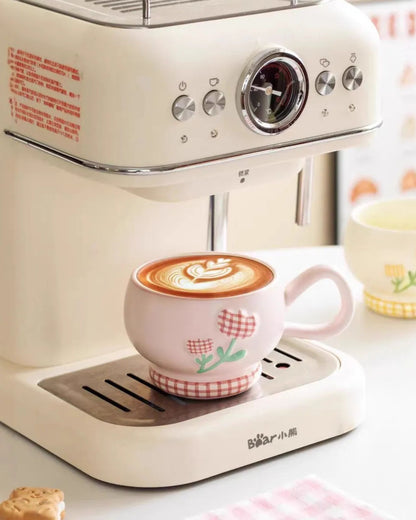 مج سيراميك توليب كاروهات - بينك