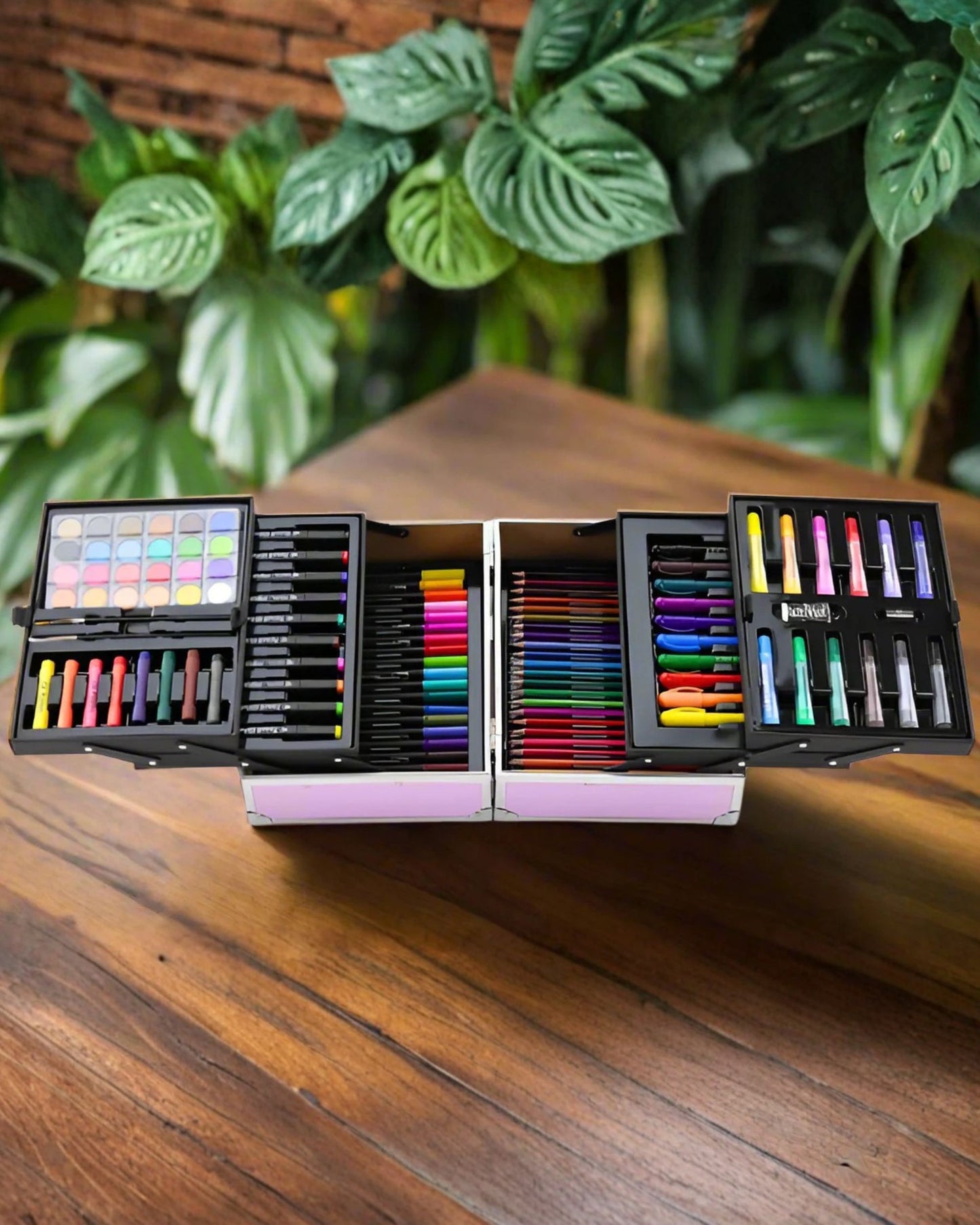 شنطة ألوان معدن جامبو 3 دور 133 قطعة - يونيكورن