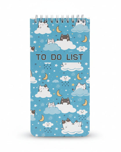 نوتة to do list طويلة - أشكال قطط