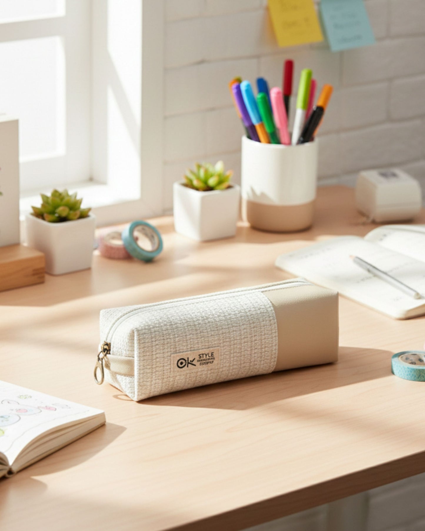 مقلمة قطيفة كلاسيك - أوف وايت