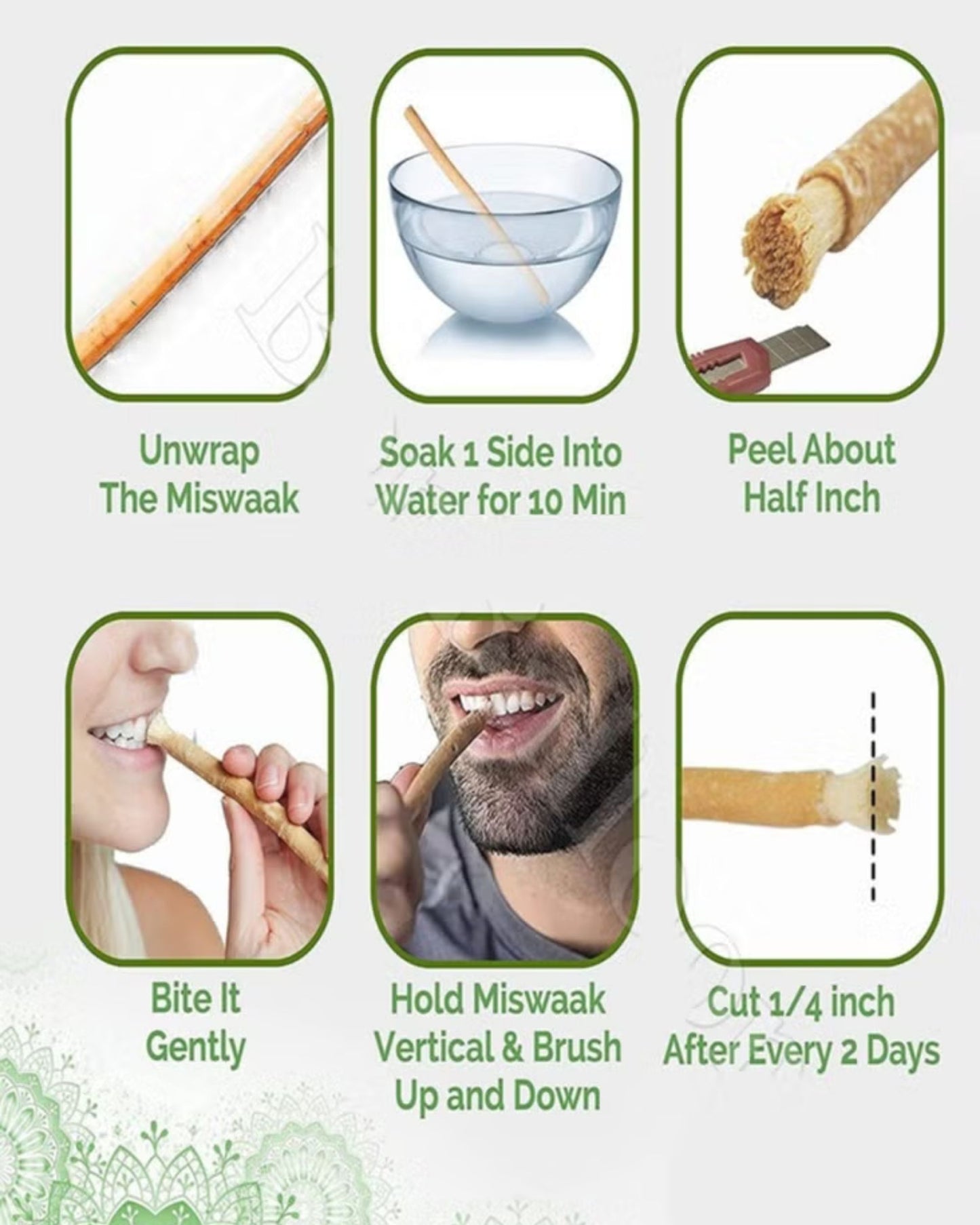 عود سواك فاخر - بحافظة بلاستيك