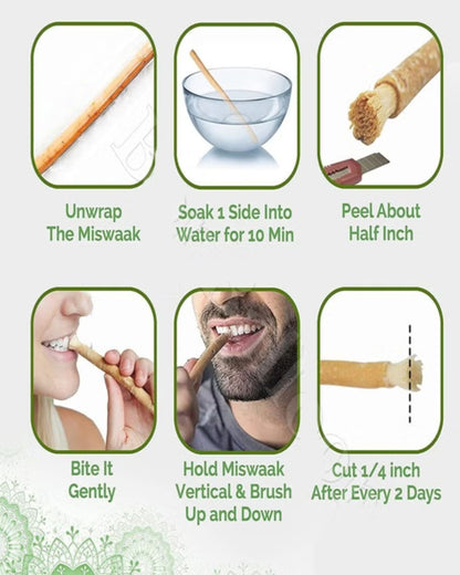 عود سواك فاخر - بحافظة بلاستيك