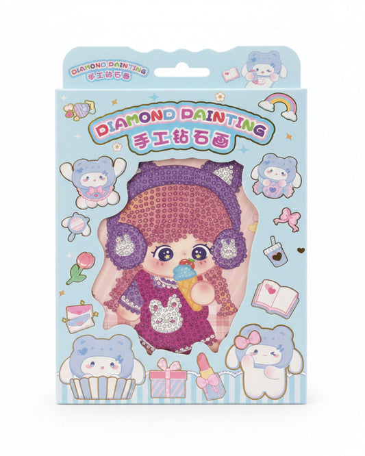 لوحة رسم بالفصوص الماسية - أزرق