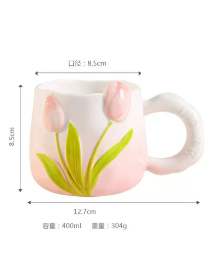 مج سيراميك زهرة التوليب