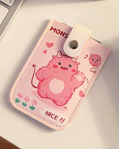 محفظة كروت جلد - بينك