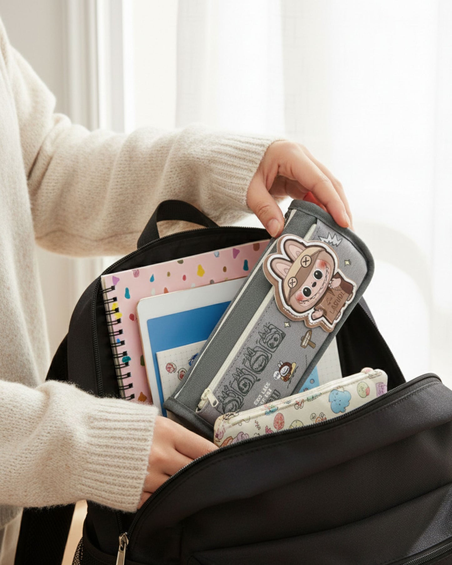 مقلمة لابوبو جيب خارجي - رمادي