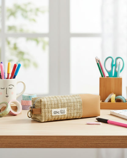 مقلمة قطيفة كلاسيك - بيج