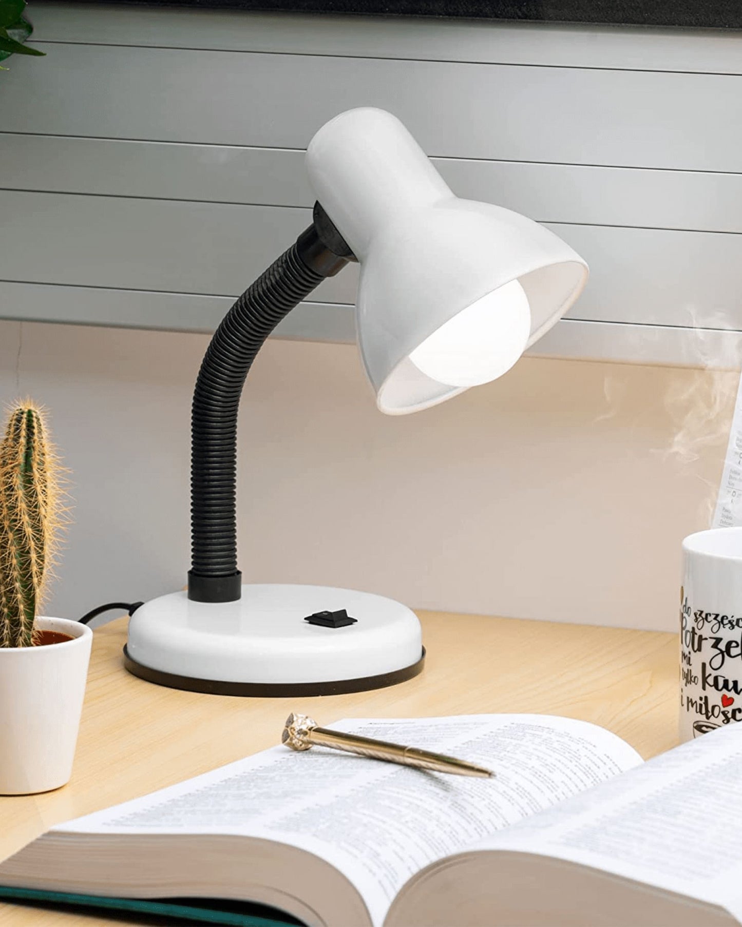 أباجورة مكتب - أبيض