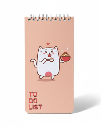 نوتة to do list طويلة - أشكال قطط