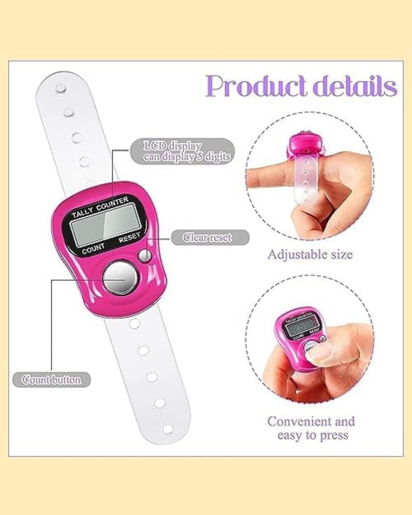 خاتم تسبيح إلكتروني - ألوان مختلفة