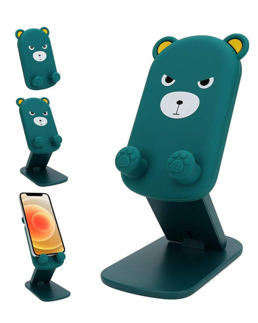 ستاند موبايل للمكتب - شكل دب أخضر
