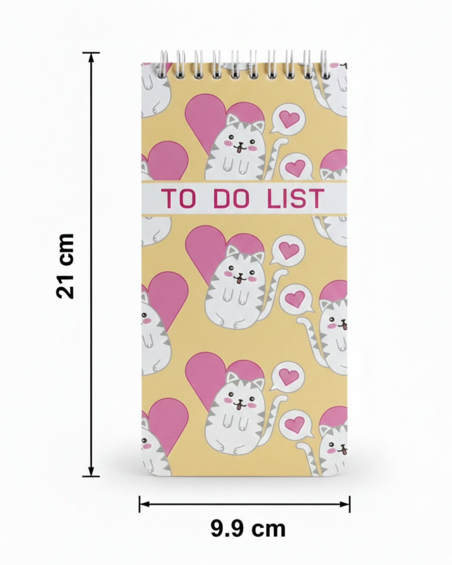 نوتة to do list طويلة - أشكال قطط