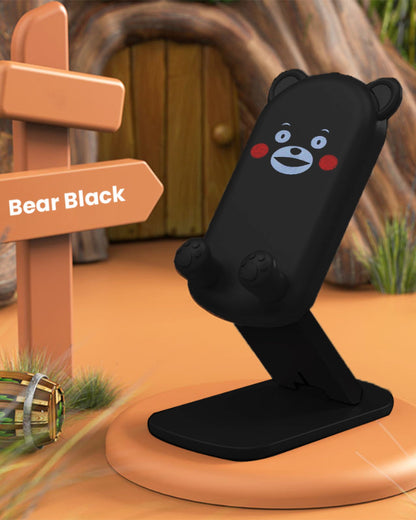 ستاند موبايل للمكتب - شكل دب أسود