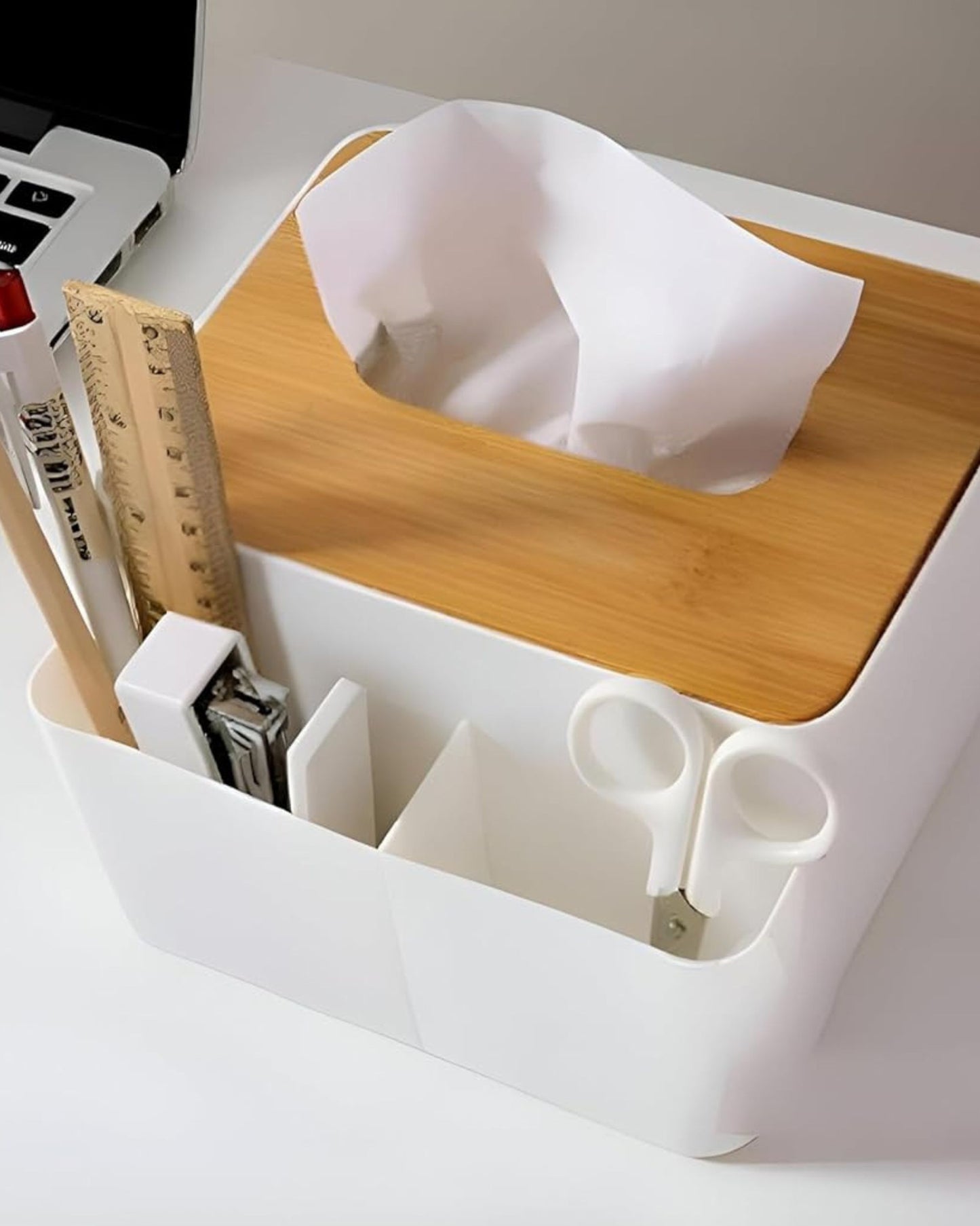 علبة مناديل ومنظم