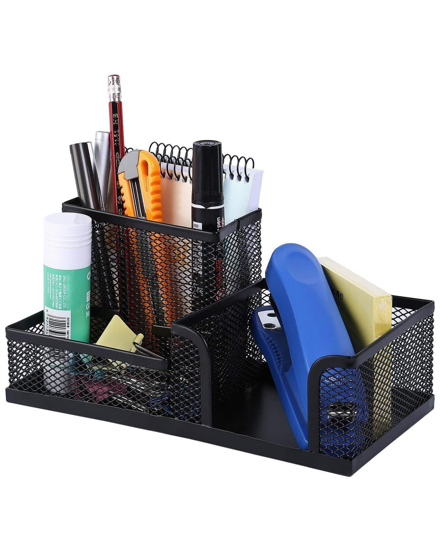 منظم مكتب معدني شبكي - أسود