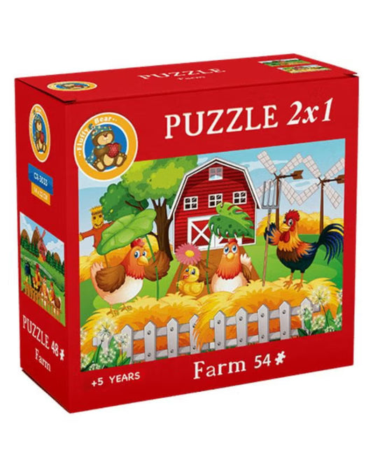 مجموعة بازل 2x1 حيوانات - 54 قطعة