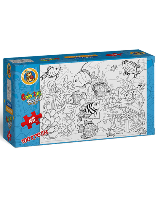 بازل تلوين 48 قطعة جامبو - أسماك