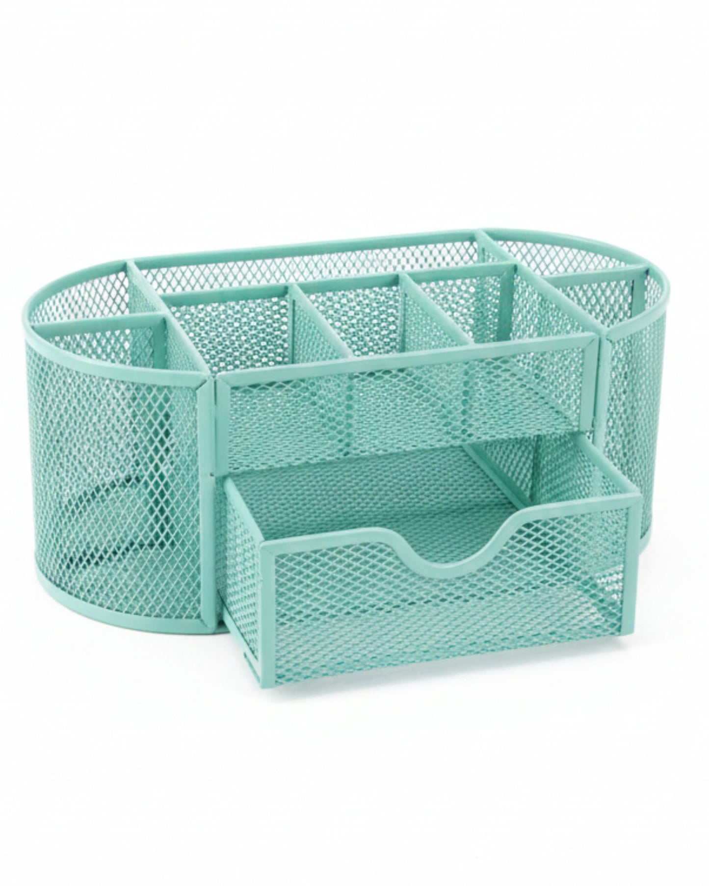 منظم مكتب معدني شبكي بدرج - مينت