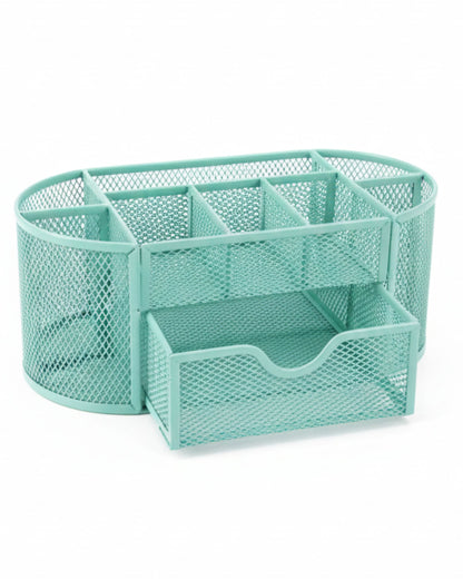 منظم مكتب معدني شبكي بدرج - مينت