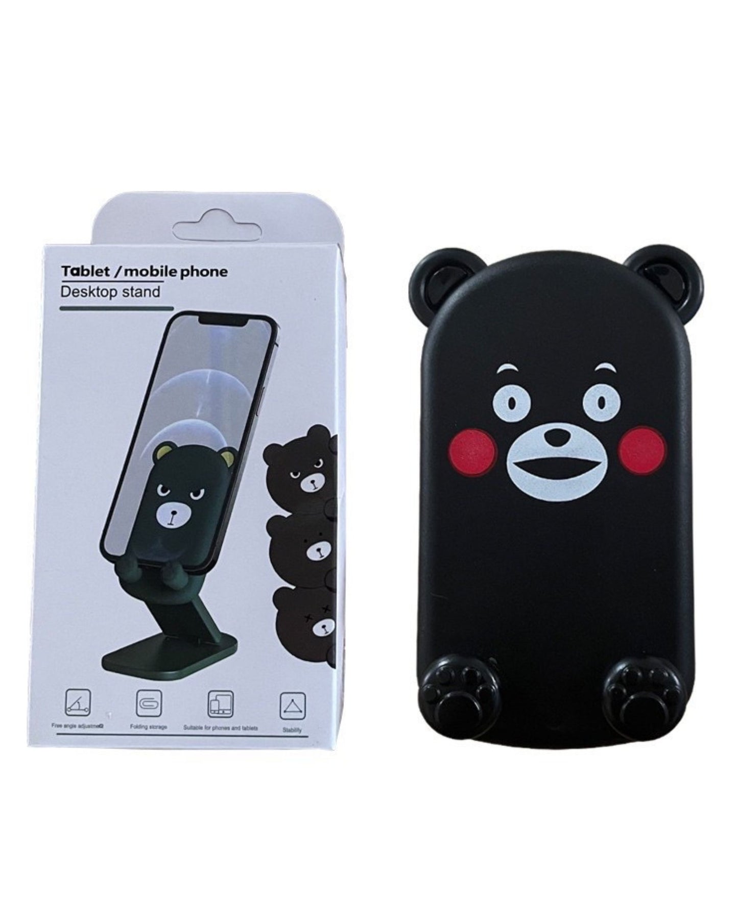 ستاند موبايل للمكتب - شكل دب أسود