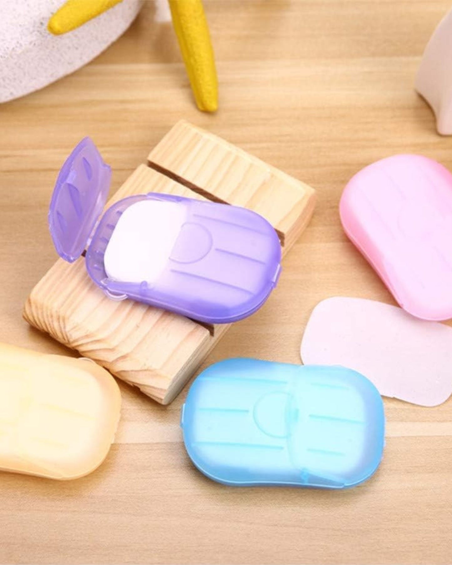 علبة شرائح صابون محمولة