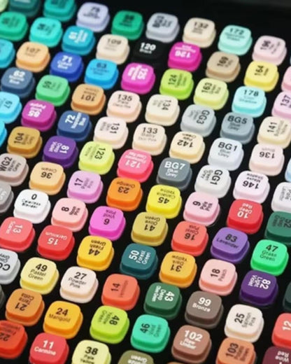 شنطة ألوان ماركر 120 لون - مزدوجة الرأس