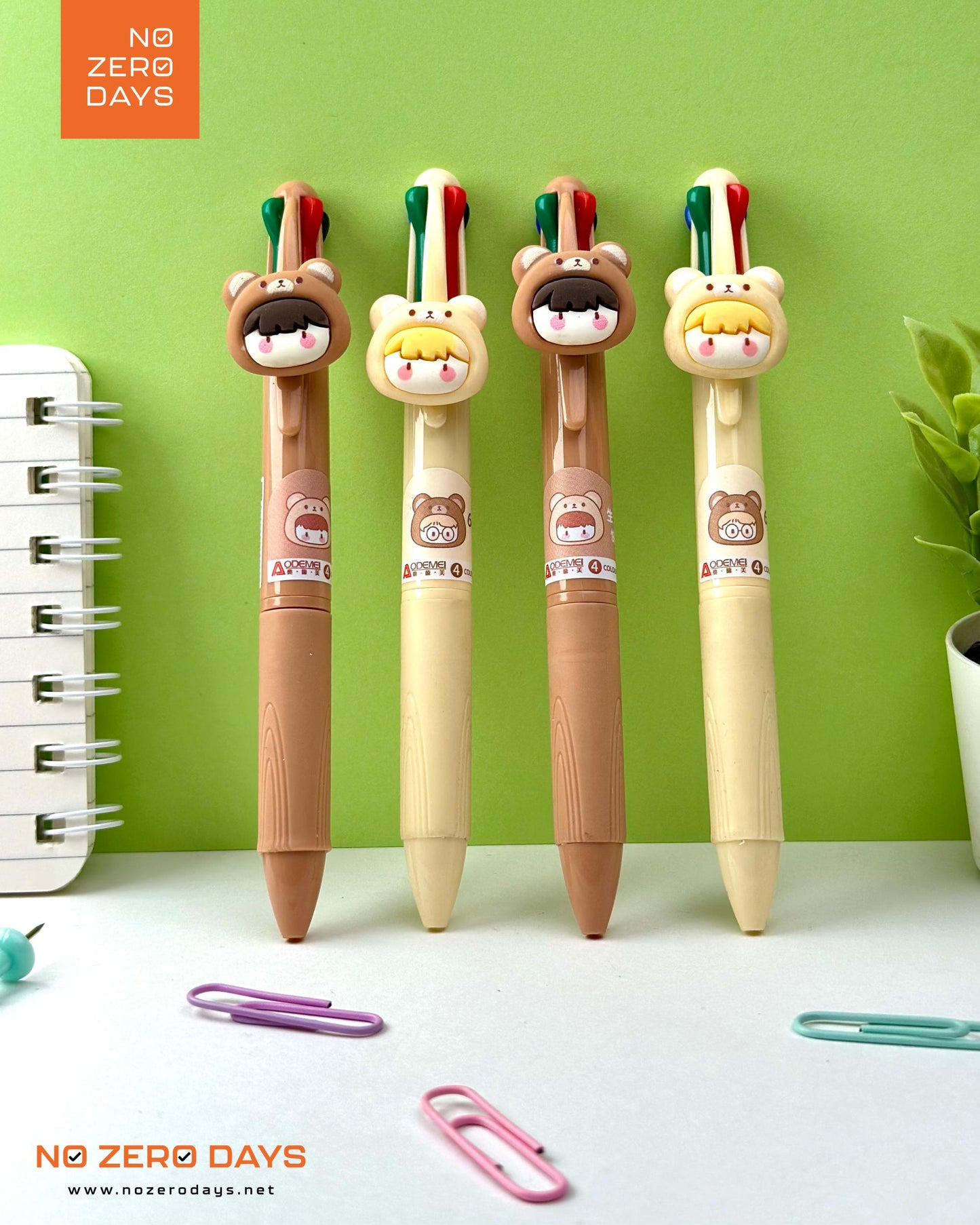 قلم شكل دب 4 لون