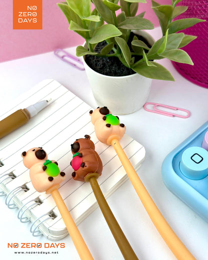 قلم مطاطي حبر جاف - شكل دب