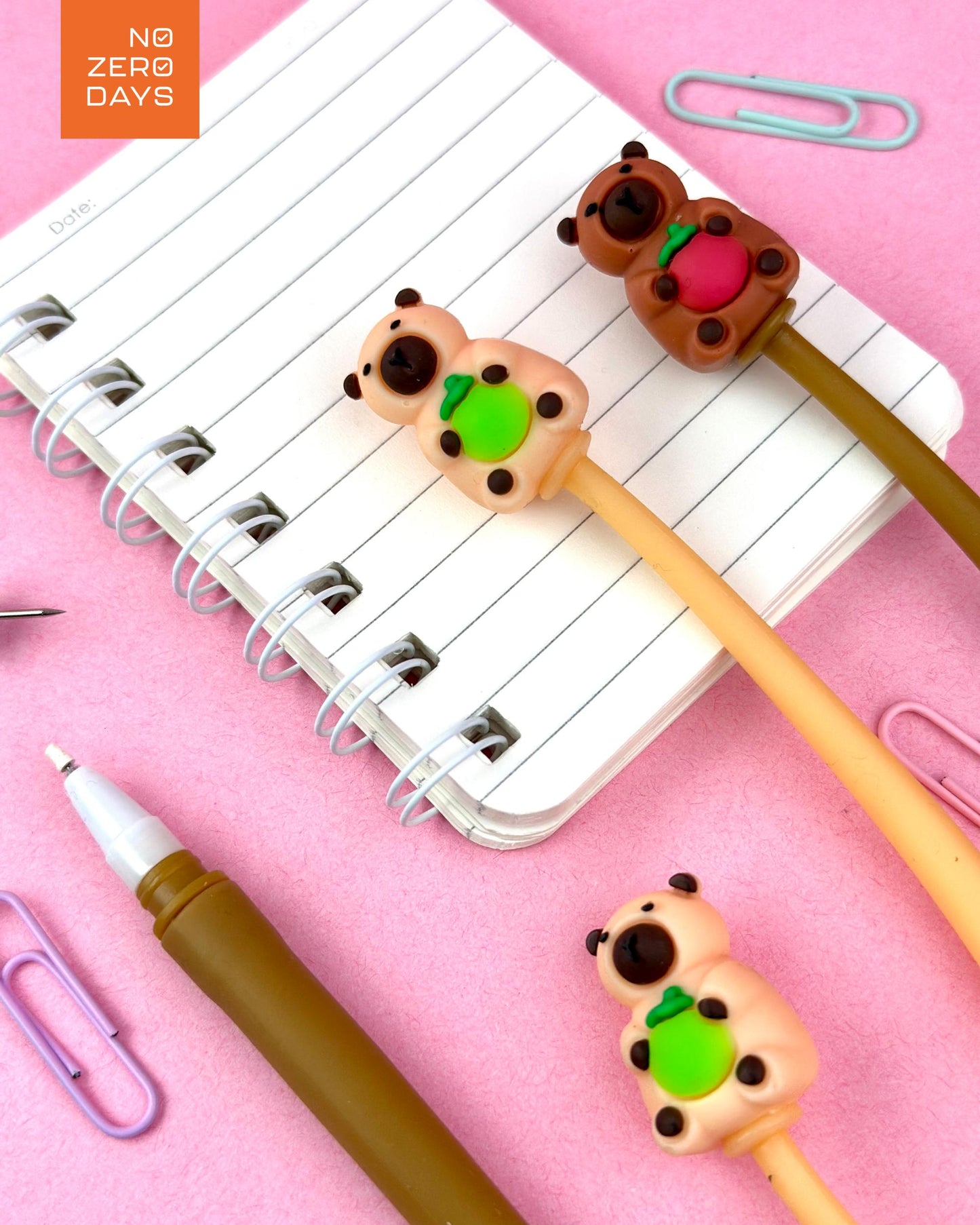 قلم مطاطي حبر جاف - شكل دب