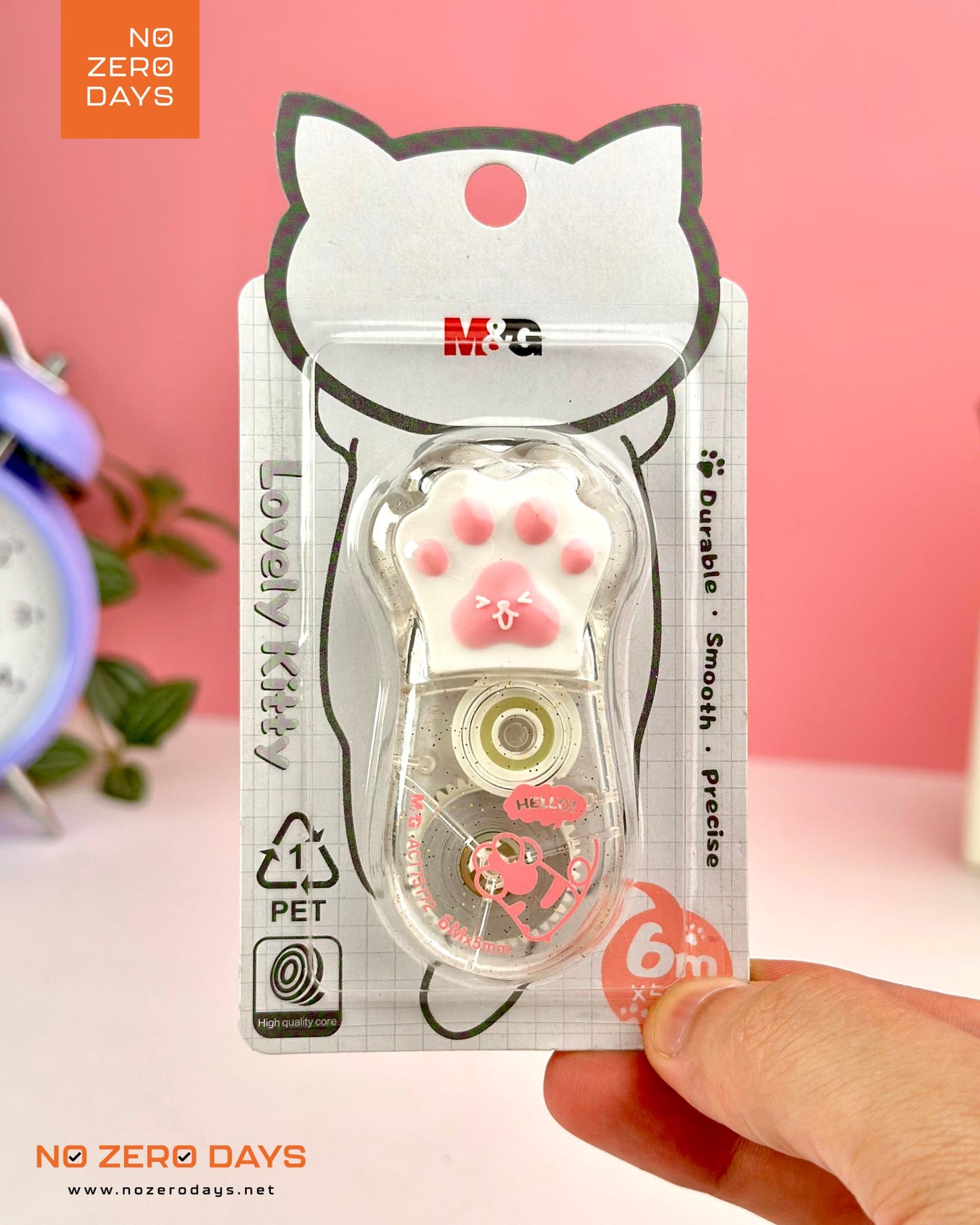 كوريكتور شريط شكل قطة ٦ م M&G - أبيض